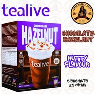 TEALIVE CHOCOLATE HAZELNUT INSTANT DRINK / CHOCOLATE HAZELNUT NUTTY FLAVOUR 6 SACHETS PER BOX / SING