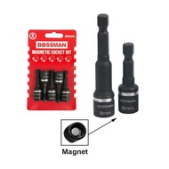 8mm Bossman Magnetic Hex Nut Setter Screw Driving Bit Drill Magnet Screwdriver Bit / Mata skru bumbu