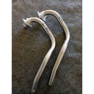 Ex150 ex135 exhaust manifold mounted on 32mm stainless steel exhaust with custom exhaust