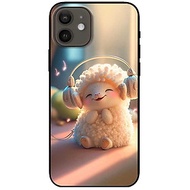 Ốp lưng cho IPhone 12 - 12 Pro - 12 Pro Max - 13 Mini - 13 - 13 Pro - 13 Pro Max - Cừu Cười - Hàng C