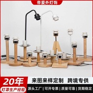 Creative DIY Table Lamp Base Accessories Rubber Wood Art E27 Lamp Holder Bedroom Hotel Bedside Remot