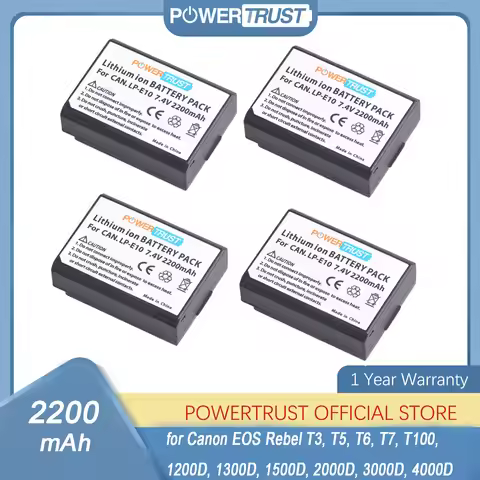 2200mAh LP-E10 LP E10 LPE10 Battery for Canon Rebel T3 T5 T6 KISS X50 X70 EOS 1100D 1200D 1300D 2000