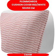 IKPlommonros 1Pc Sarung Bantal Sofa Katun 50x50 Stripe Cushion Cover