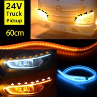2pcs Truck LED DRL Daytime Running Light Car Turn Signal light strip 24V Truck Pickup Truck Car Light