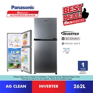 Panasonic Inverter 2-Door Top Freezer Fridge (262L) NR-TV261APSM Energy Saving Refrigerator