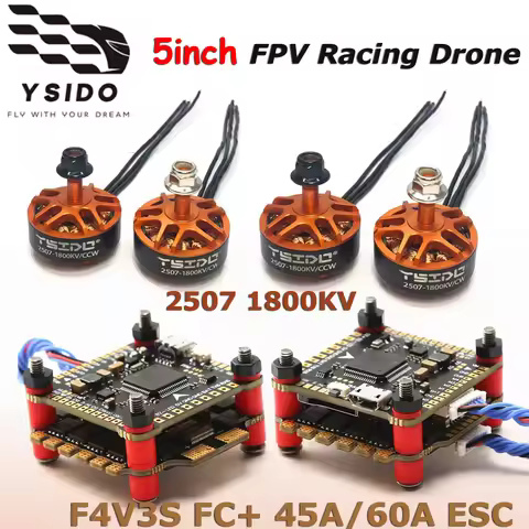 F4V3S F4 V3 Flight Controller 45A 60A ESC Stack/Flytower 2507 Motor for GEPRC 5inch FPV Racing Drone