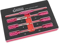 Jackco 7pc Deutsch Terminal Release/Removal Tool Kit - 4, 8, 12, 14, 16, and 20 Gauge Wire Terminals