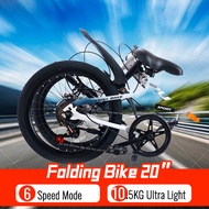 【Ready Stock】20 inch Carbon Fiber Folding Bike / Leisure Bicycle / Casual Bicycle / Foldable Bicycle