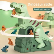 【SDXDSC】 Dinosaur Assembly Puzzle Fun Electric Slide Track Car Toy Gift Birthday L8i7  【SDXDSC】