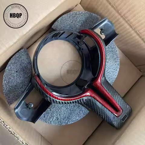 suitable for BMW F10 F30 M2 M3 M4 M5 Carbon fiber steering wheel cover MP modified with red carbon f