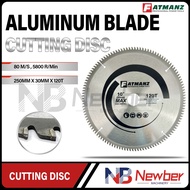 Newber FATMANZ Aluminium Saw Blade TCT Aluminium Saw Blade 10"120Teeth For Cutting Aluminium For Mit