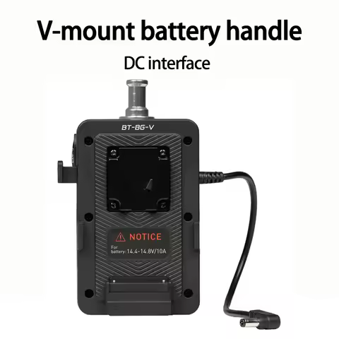 Nanlite BT-BG-V V-Mount Battery Grip with DC Connector for Forza 60 II Forza 60B II Forza 60C Forza 