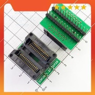 Socket Converts IC Pin SOP-28 1.27mm to DIP-28 2.54mm Green