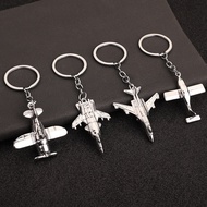 Hot Sale Alloy Keychain Simulation 3D Fighter Jet Keychain Airplane Model Keychain Aviation