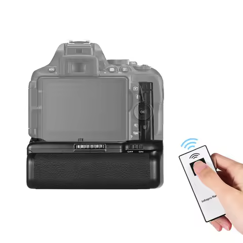 Camera Grip Vertical Battery Grip Holder for D5500 D5600 DSLR Camera EN-EL 14 Battery Powered with I