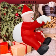 [SONONIA] 6.56 ft Christmas Inflatable Hanging Santa Large Hanging Santa with Gift Bag