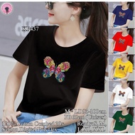 437 WOMEN'S T-SHIRTS | Women's Tops | Women's Clothing | T-shirt | Plain T-Shirt | BUTTERFLY MOTIF