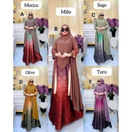 (DHEA Boutique)nessya Gradation MOTIF VOL 7(3 IN 1 DRESS+OUTER+ HOODIE) DHEAAFIECCENA/ DRESS SET OUT