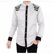 KATUN KEMEJA KEM IRFAN WHITE CLOTHESkoko IRFAN Koko Stretch cotton material Combination premium embr
