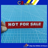 NOT FOR SALE STICKER / M207