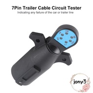 JONY 7 Pin Towing Light Tester, 7 Way Plug Socket Tester Trailer Plug Tester, Plug Tester 12V Circui