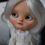 Blythe cute white hair doll, Blythe girl custom, blythe dolls ooak, albino girl
