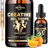 Creatine HCL Liquid Drops for Men & Women, 1500mg Liquid Creatine Hydrochloride, High Absorption, 2 