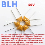 100PCS Monolithic capacitor 50V 5PF 5.6PF 10PF 15PF 18PF 20PF 22PF 27PF 30PF 33PF 39PF 47PF 50PF 56P