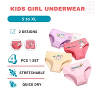 4 in 1 kids girl underwear soft cotton panties panty underpants seluar dalam budak perempuan