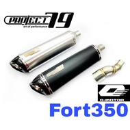 Project79 Exhaust QJ Motor Fort 350 Ekzos Tabung Long Muffler Black Silver Carbon Fort350 SCOOTER QJ
