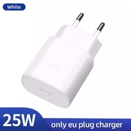 EU Plug 25W PD Quick Charging Power Adapter for Samsung S21 S23 plus S24 S25 Ultra A55 A72