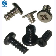 M2 PC Computer Fan Screws for Case Cooling Fan Headed Grill Screws PC Screw Black / Silver pc case f