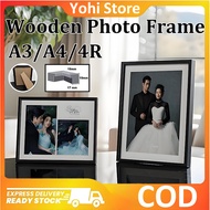 A3/A4 Solid Wood Frame Wall Frame Painting Frame Wedding Photo Frame Acrylic Photo Frame Empty Photo