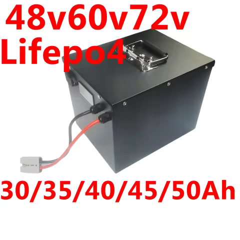 Rechargeable T-Type Lithium Lifepo4 Battery for Scooter E-Bike - 48V 60V 72V 35Ah 40Ah 45Ah 50Ah wit