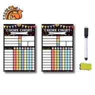 2PCS Magnetic Planning Reward Chart for Teenagers Daily Weekly Dry Erase Chores Chart Chores Chart f