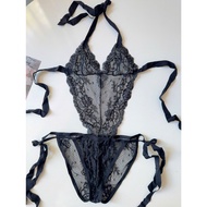 Under 70kg bk117 lace bodysuit set - kelly wang
