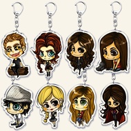 The Vampire Diaries keychain Vampire Diary Chibi Acrylic Mica Damon Stefan Elena Gilbert Klaus gift 