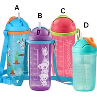 😊 Tupperware kids Tumbler Giraffe / Rabbit / Koala Bear Twinkle Straw Tumbler Strap 500ml