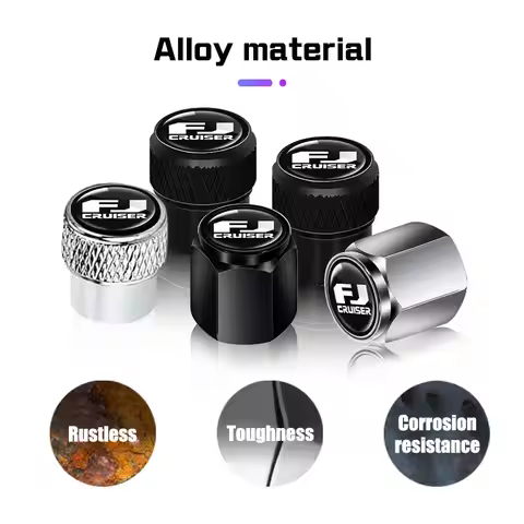 For Toyota FJ Cruise TRD Corolla Yaris Aygo Prius CHR Camry 4Pcs Car Wheel Tire Valve Cap Aluminum A