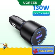 UGREEN PD130W Car Charger Quick Charging PD3.0 Fast USB Type C Car Phone Charge For iPhone 15 14 13 