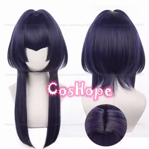 Candace Cosplay Wig 60cm Long Wig Black Purple Wig Cosplay Anime Cosplay Wigs Heat Resistant Synthet
