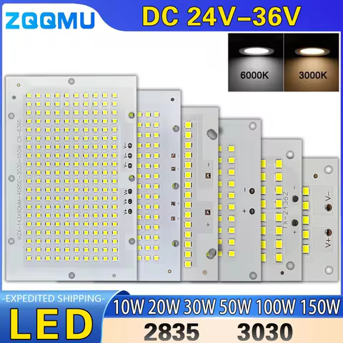 1Pcs Full Power LED Floodlight PCB 10W 20W 30W 50W 100W 150W SMD2835 LED PCB board Lamp Aluminum pla