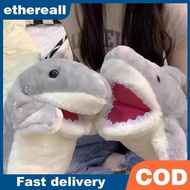 ETH 22cm Cute Little Shark Hand Puppet Gloves Plush Toys Animal Hand Puppet Shark Arm Open Mouth Glo