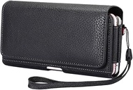 Dual Horizontal Belt Clip Holster 2 Cell Phone Pouch Case Holder for iPhone XR / X /Xs Max /8 Plus /