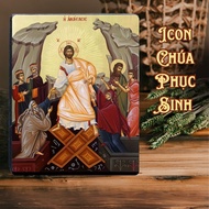 Resurrection of Jesus Christ - Catholic Desk Painting, Byzantine Icon Painting - Resurrection of Jes