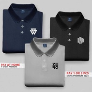 Buy 1 GET 3 PCS - Plain Collar | Zero ZERO ZERO ZERO ZERO | Men's Distro Polo Collar T-shirt | Premi