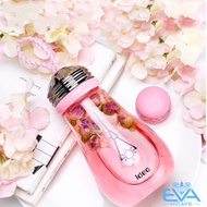 Bulb Shaped Glass Bottle 450ml With Carrying Strap 450ml