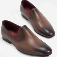 รองเท้าผูชายหนังแบบโลฟเฟอร์ loafer hand painted patina leather Shoes Mac&Gill