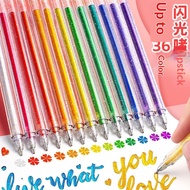 Glitter Pen Gel Pen Fluorescent Marker Pen Student Handbook Glitter Glitter Glitter Pearlescent Colo
