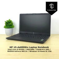 HP Notebook 15-da0006tx Intel Core i5-8250U 8GB RAM 256GB M.2 SSD NVIDIA GeForce MX110 Laptop Refurb